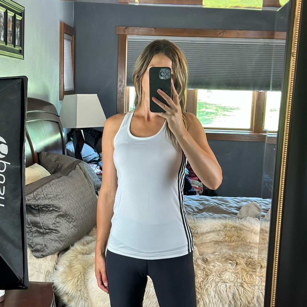 Adidas Climalite White Halter Work Out Top, XS